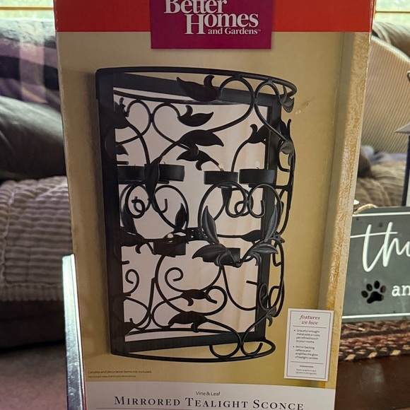 Better Homes And Gardens Other - Better Homes and Gardens Black Vine Tealight Holder